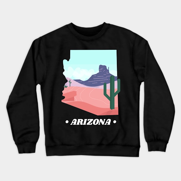 State of Arizona Crewneck Sweatshirt by A Reel Keeper